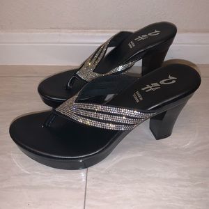 H2 Black Sparkly Heels 8